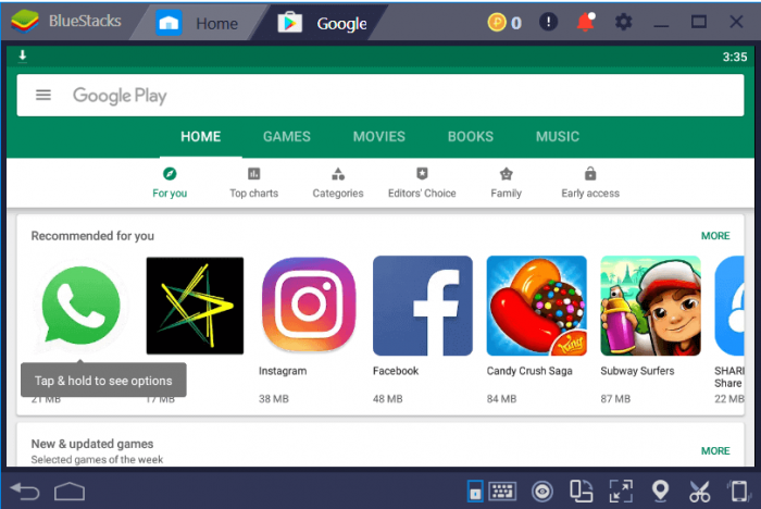 Google Play Store on BlueStacks