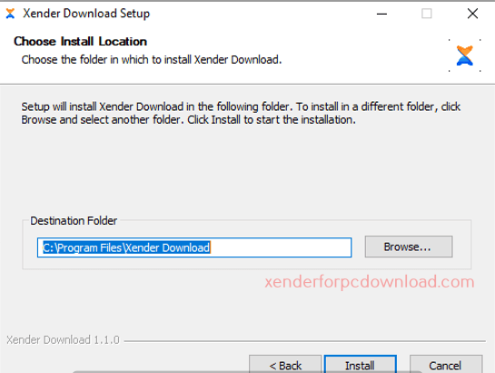 Tap Install to download Xender 